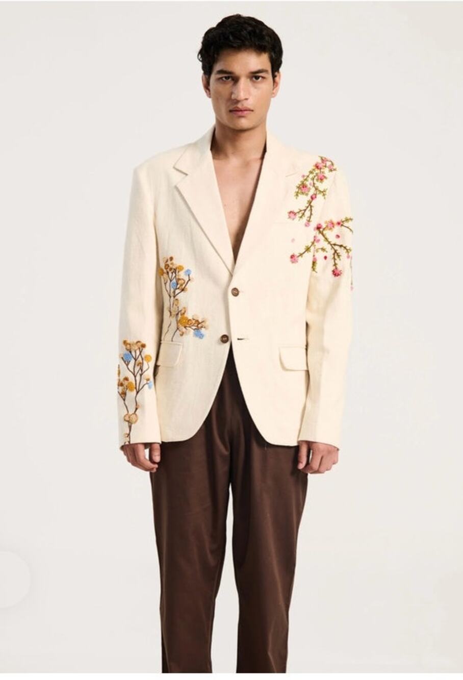 PERTE D'EGO Sz M Medium Le Summer Hand Embroidered Blazer Jacket NWT